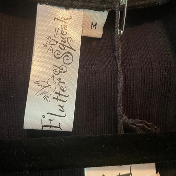 NWT Flutter & Squeak black open cardigan - Picture 3 of 4